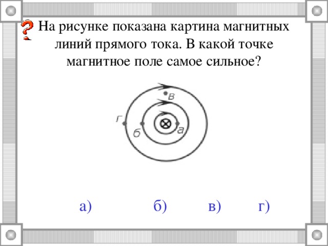 На каком рисунке правильно изображена картина магнитных линий магнитного