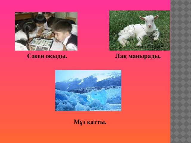 Сәкен оқыды. Лақ маңырады. Мұз қатты. 