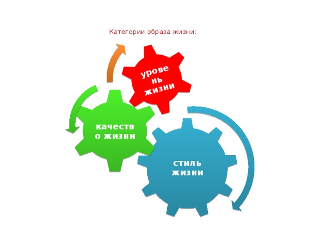 уровень жизни Категории образа жизни:   качество жизни стиль жизни 