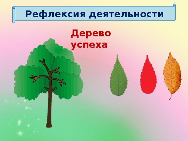 Рефлексия деятельности Дерево успеха  
