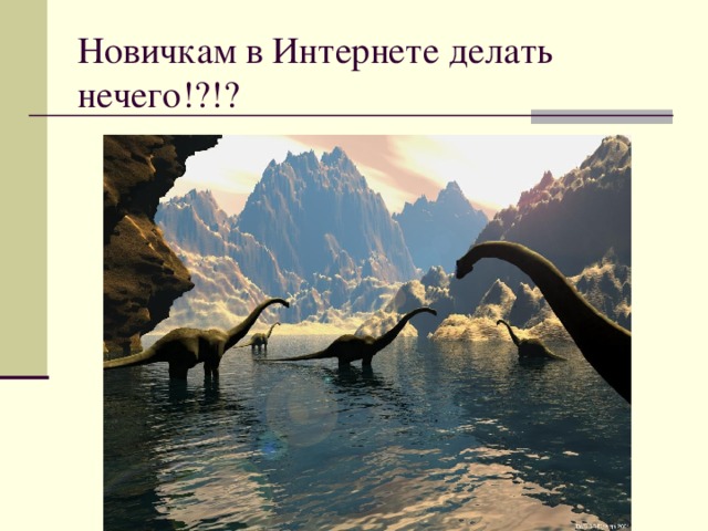 Новичкам в Интернете делать нечего!?!?