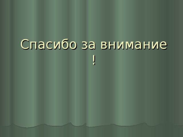 Спасибо за внимание !    