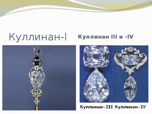 Куллинан-I Куллинан III и -IV 
