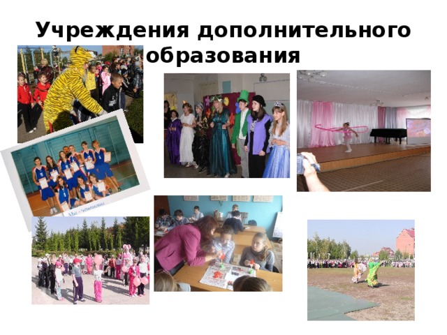 Учреждения дополнительного образования 