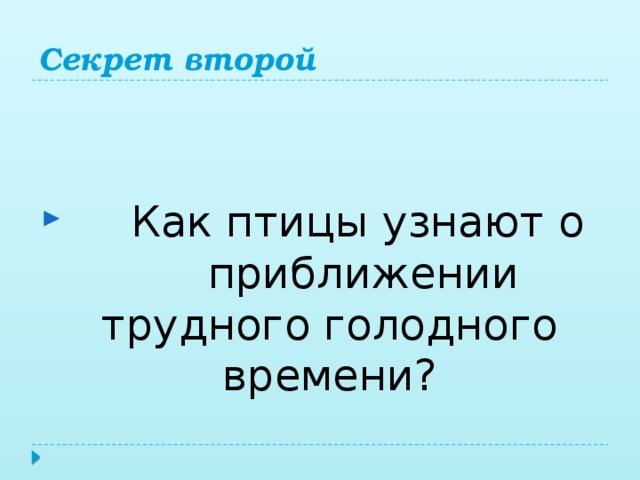 Секрет второй