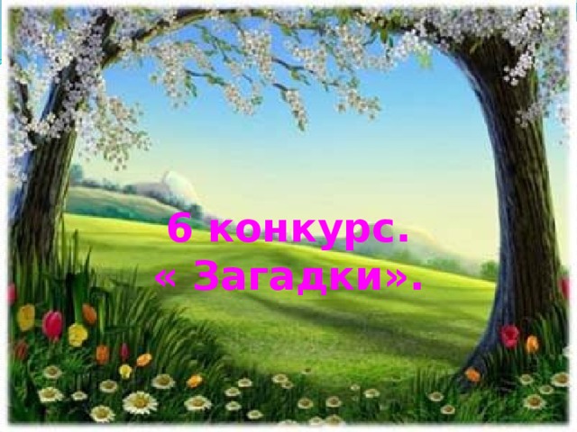 6 конкурс.  « Загадки».