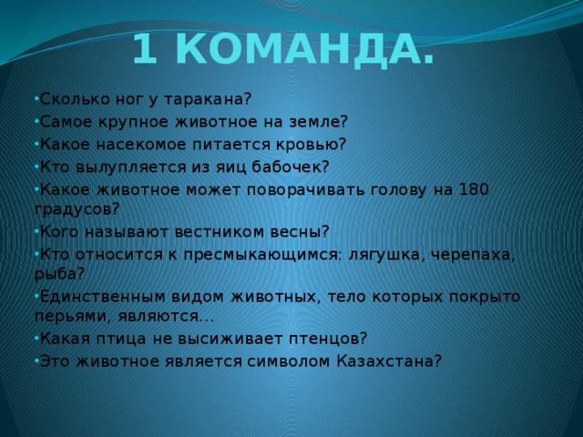 1 КОМАНДА.