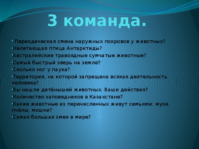 3 команда.