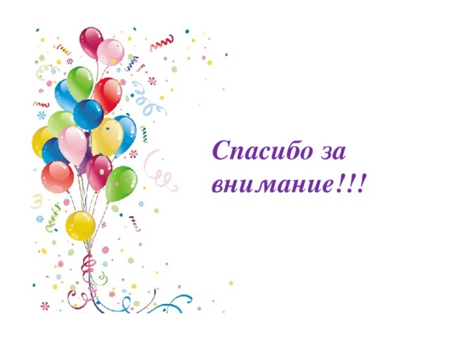 Спасибо за внимание!!! 