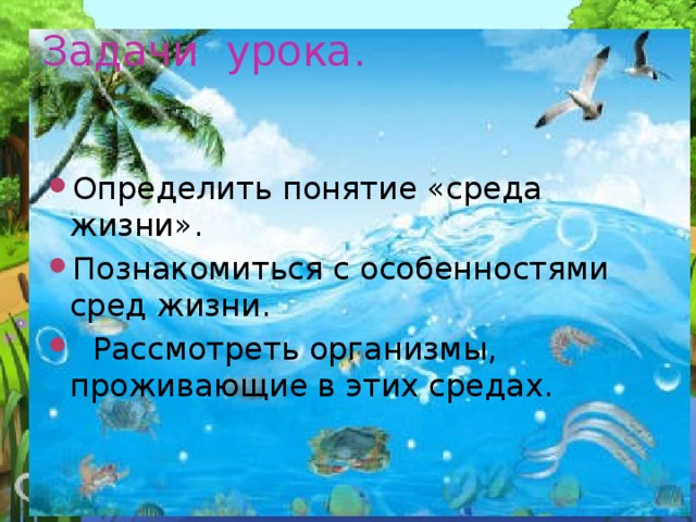 Задачи урока.