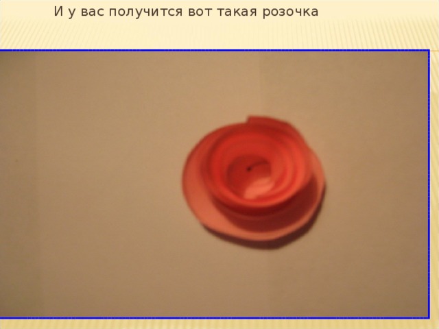 И у вас получится вот такая розочка 