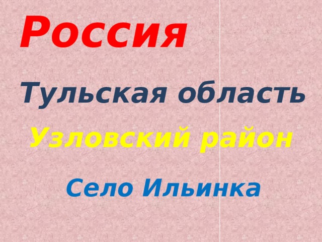 Россия Тульская область  Узловский район Село Ильинка 