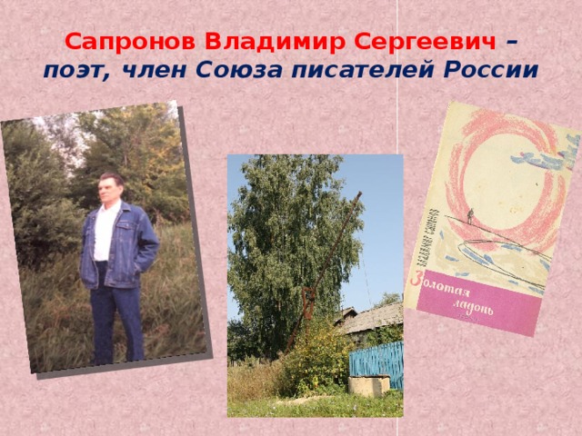 Сапронов Владимир Сергеевич – поэт, член Союза писателей России 