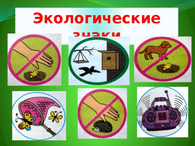 Экологические знаки 