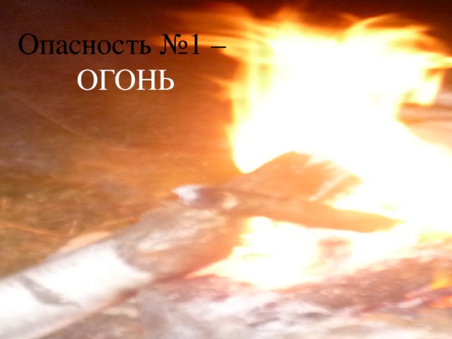 Опасность №1 –   ОГОНЬ 