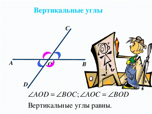 Вертикальные углы C А В О D 