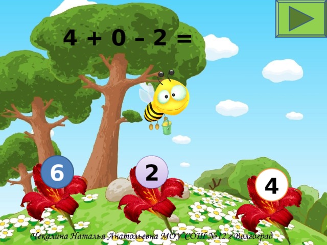 4 + 0 – 2 = 6 2 4 