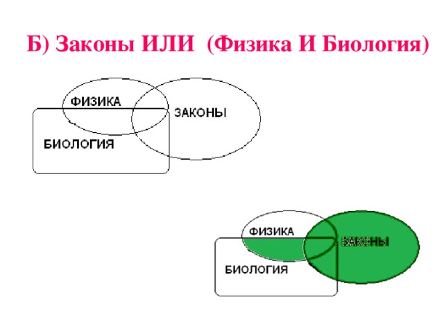 Б) Законы ИЛИ (Физика И Биология)  