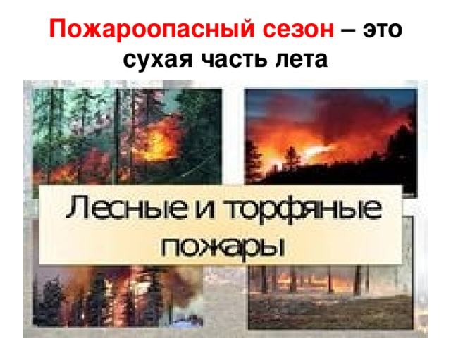 Пожароопасный сезон – это сухая часть лета 