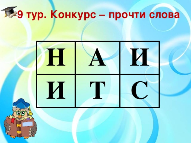 9 тур. Конкурс – прочти слова Н А И И Т С