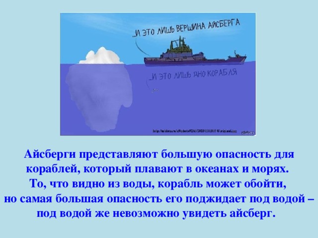 Презентация почему айсберги не тонут
