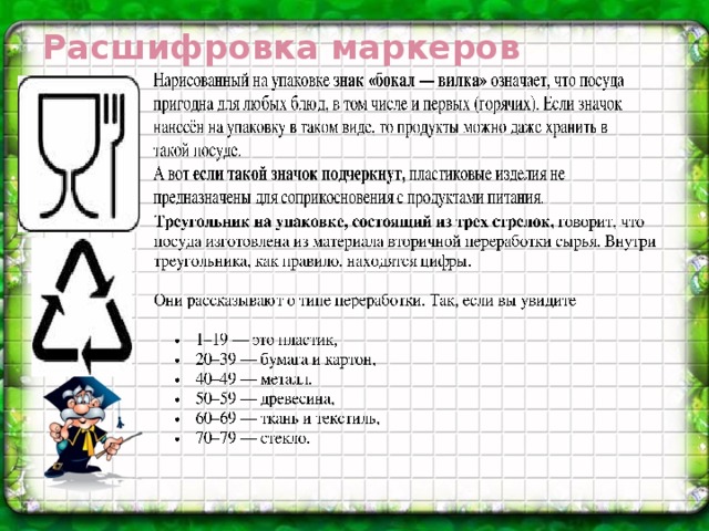 Расшифровка маркеров