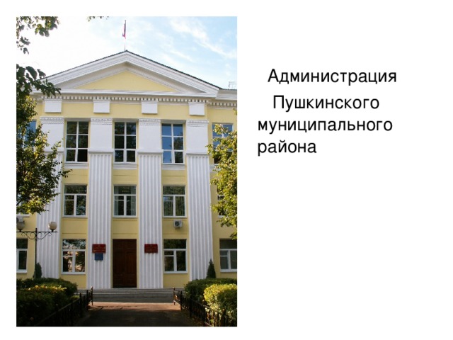  Администрация  Пушкинского муниципального района 