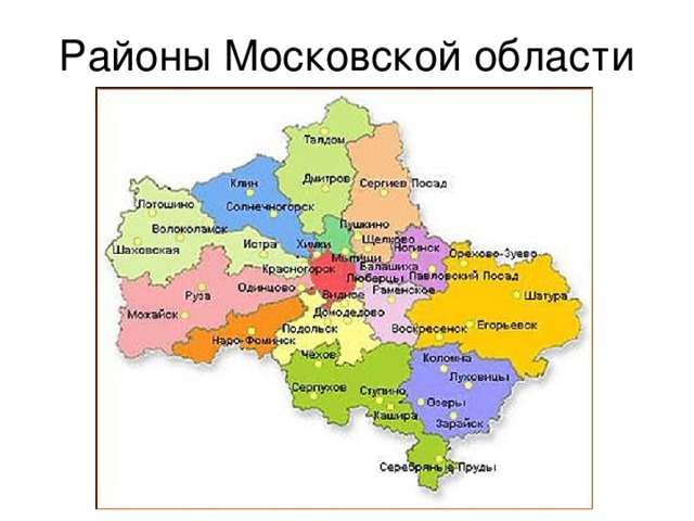 Районы Московской области 