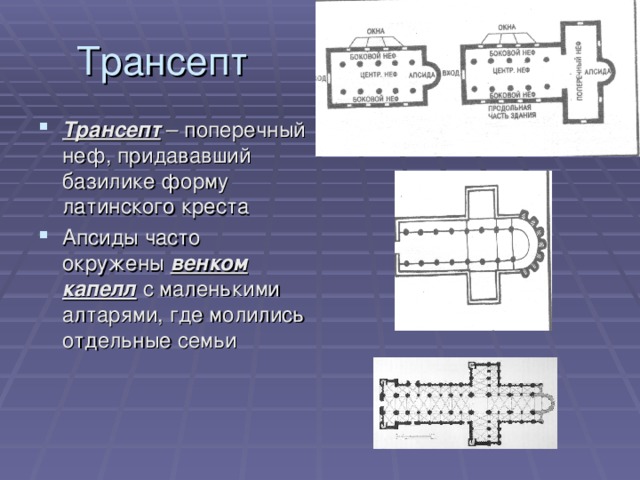 Латинский крест в плане