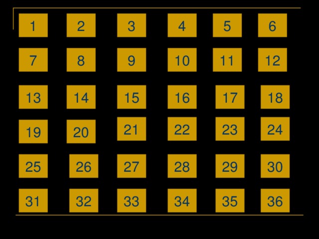 1 3 4 5 6 2 12 7 8 9 10 11 18 17 15 16 14 13 21 22 23 24 19 20 28 30 29 26 27 25 31 32 33 34 35 36 