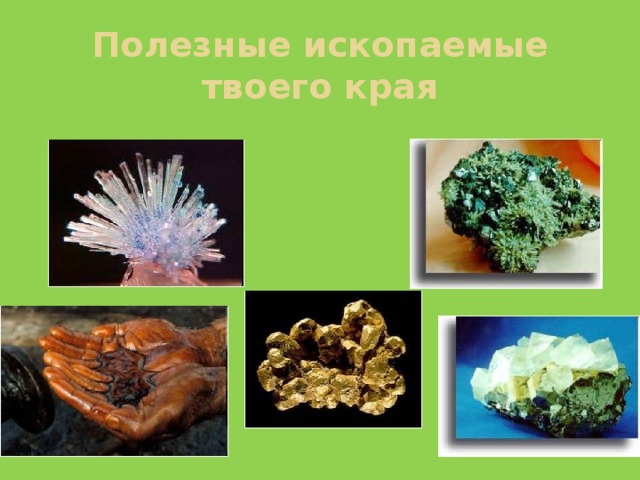 Полезные ископаемые  твоего края   