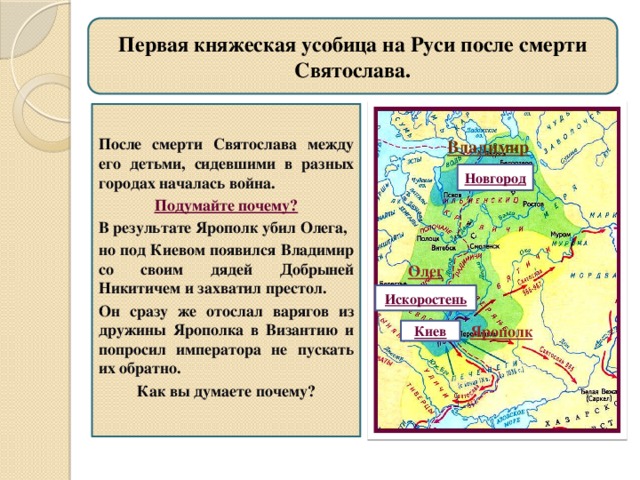 Борьба за власть на руси после смерти князя владимира святославича картинки