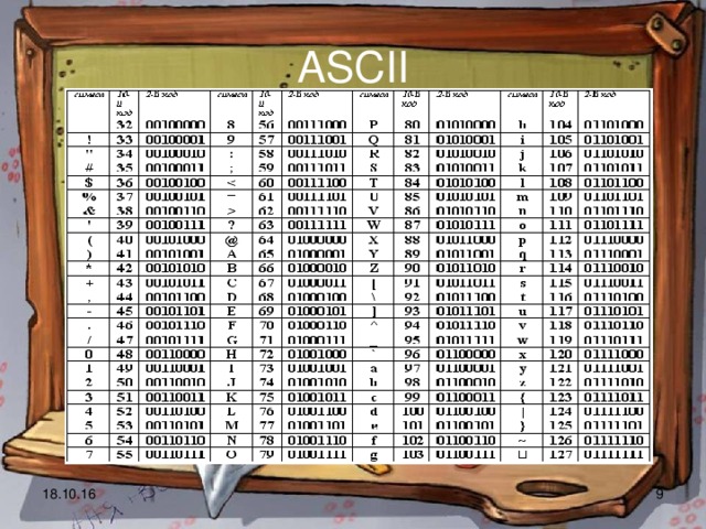 ASCII 18.10.16  