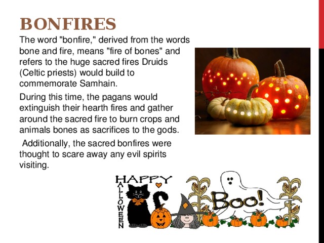 Bonfires   The word 