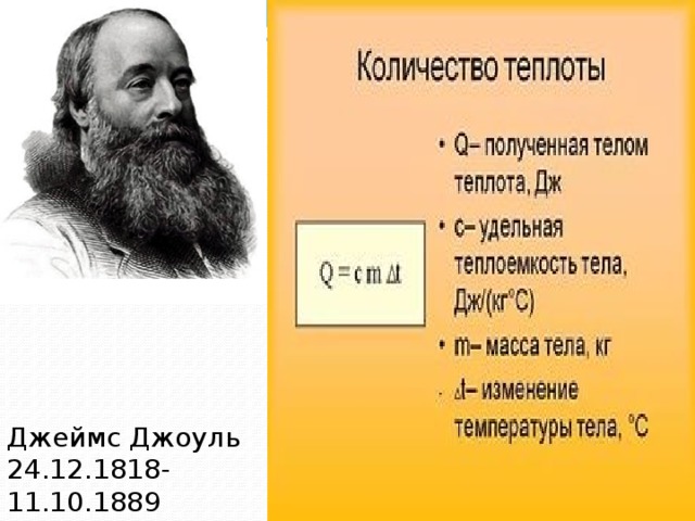Джеймс Джоуль 24.12.1818-11.10.1889 